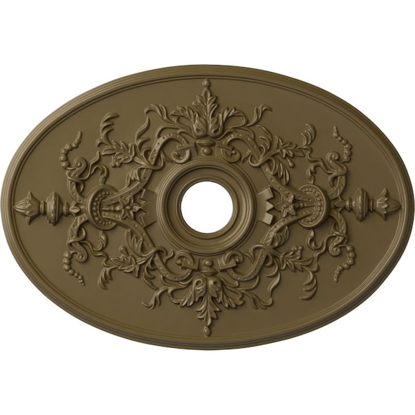 Ekena Millwork Alexa Medallion (Canopies up to 5 5/8"), 30 3/4"W x 21 1/4"H x 3 7/8"ID x 1 5/8"P, Mississippi Mud CM21X30ALMMF - main